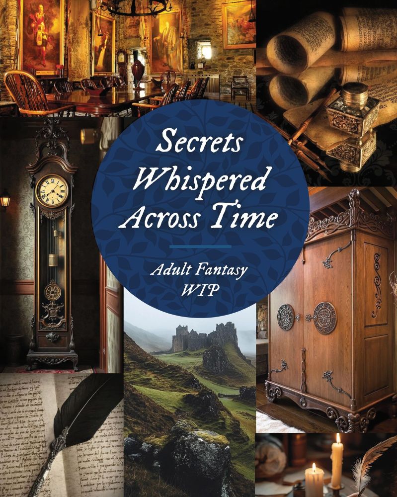 Travel back in time to mid-eighteenth century Scotland, where antiques collector/dealer, Maggie MacLaren covers the truth about her Jacobite ancestor. A grandfather clock, journal, and wardrobe holds the clues! Three color options are presented.