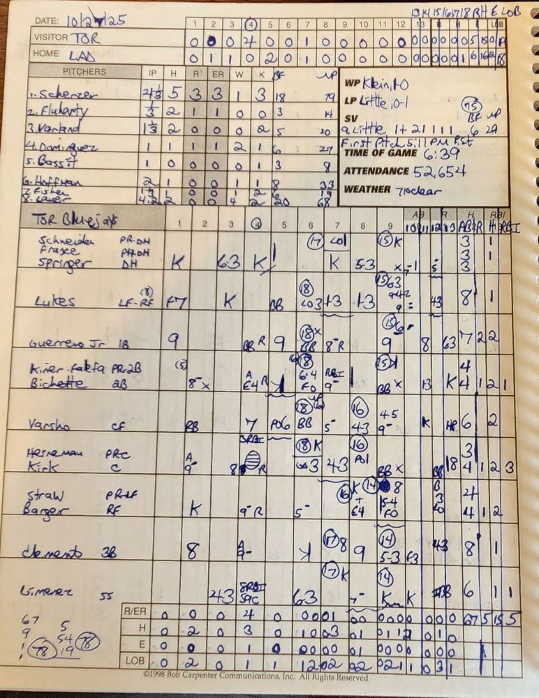 Page 2 of WS game last night 