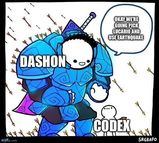 Dashon blocking fired arrows tell Codex how to beat the boss