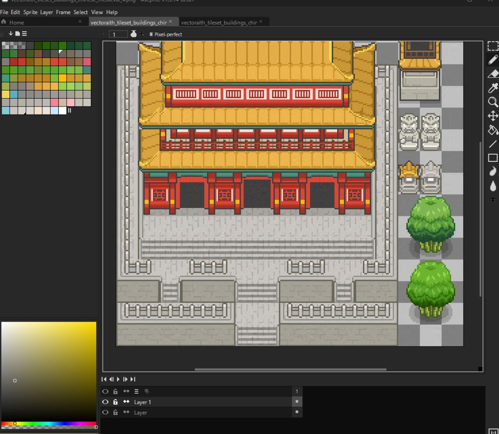 Chinese palace pixel art