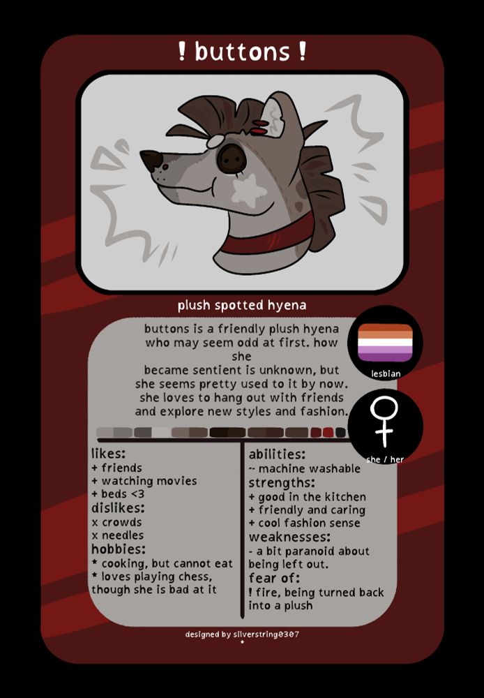 cool ass plush hyena