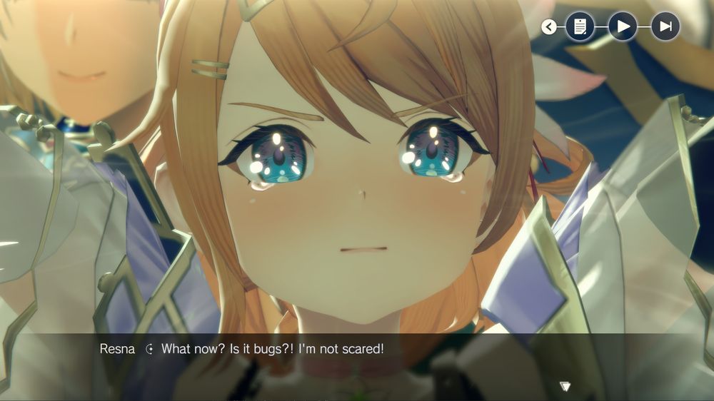 Resna pouting and crying. "What now? Is it bugs?! I'm not scared!"