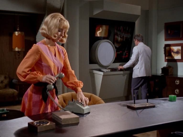 Roberta Lincoln and Gary 7 prep for a mission in the Star Trek TOS episode entitled, “assignment earth”
