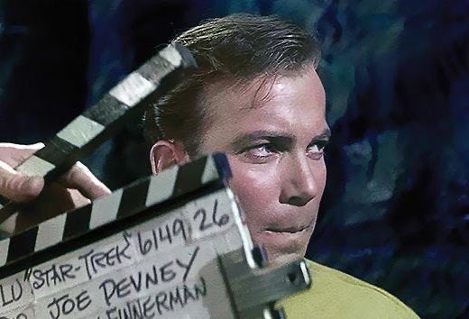 Shatner behind the scenes in The Devil in the Dark 