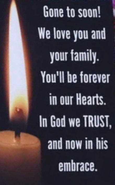 A memorial sign created by someone with low command of the English language 