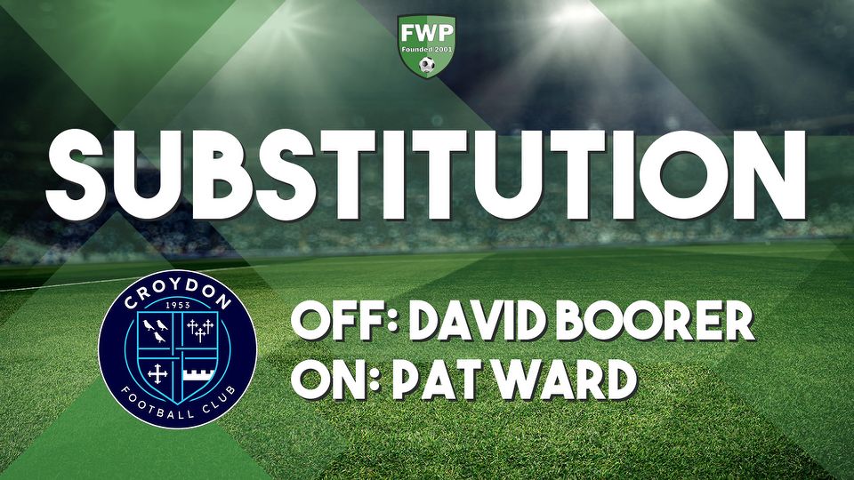 SUB: Pat Ward replaced David Boorer (45')