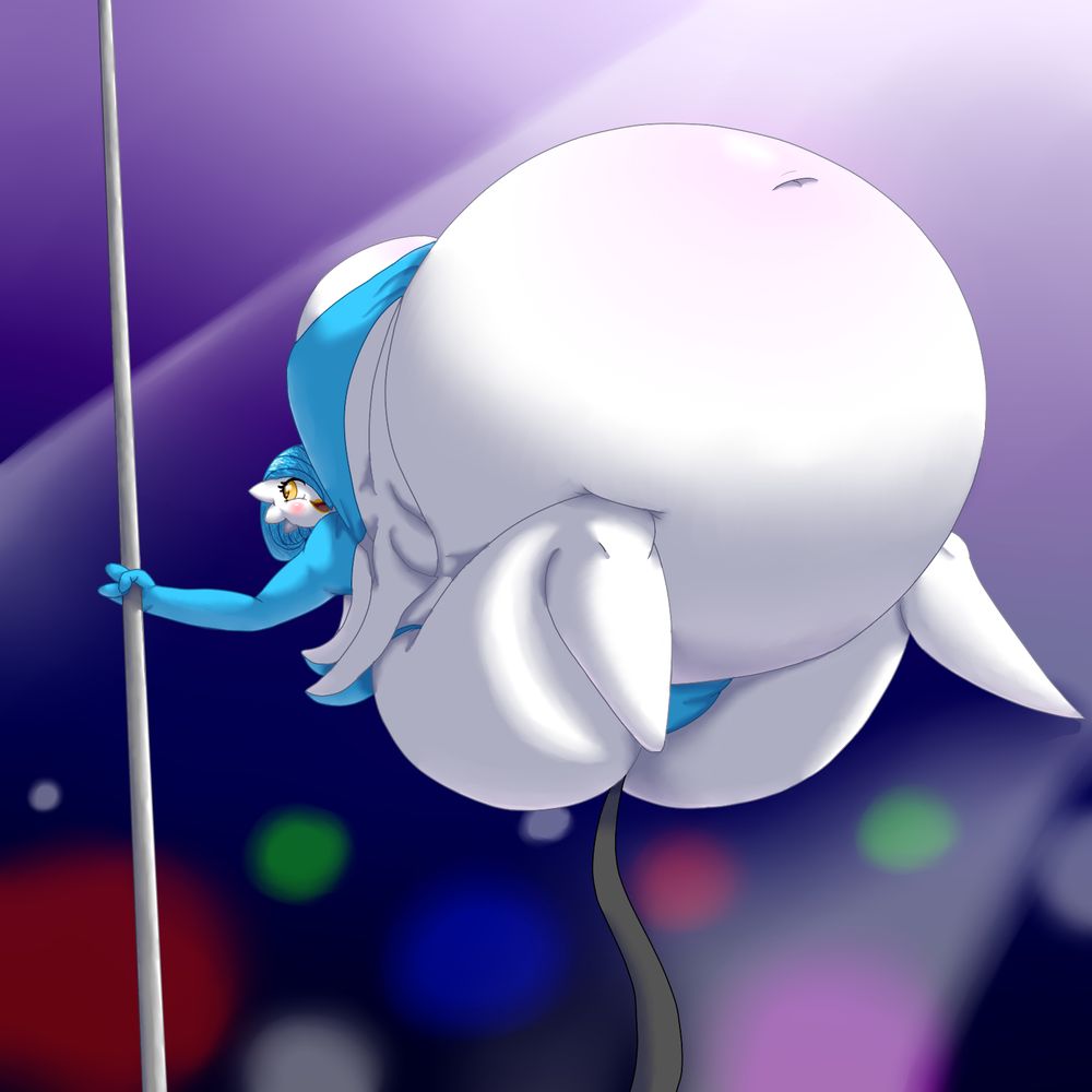inflation expansion belly boobs butt breasts gardevoir pokemon shiny helium air female