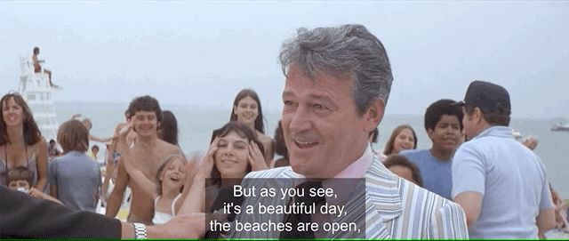 Mayor of Amity doing his job well (according to Boris Johnson).