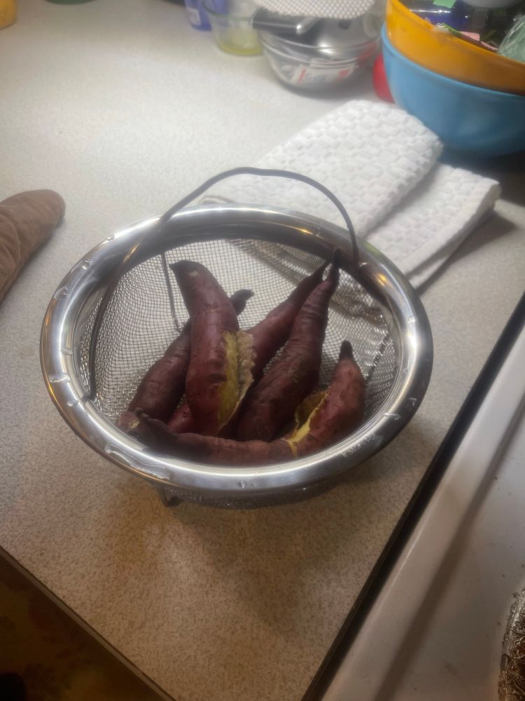 Japanese sweet potatoes cooked
