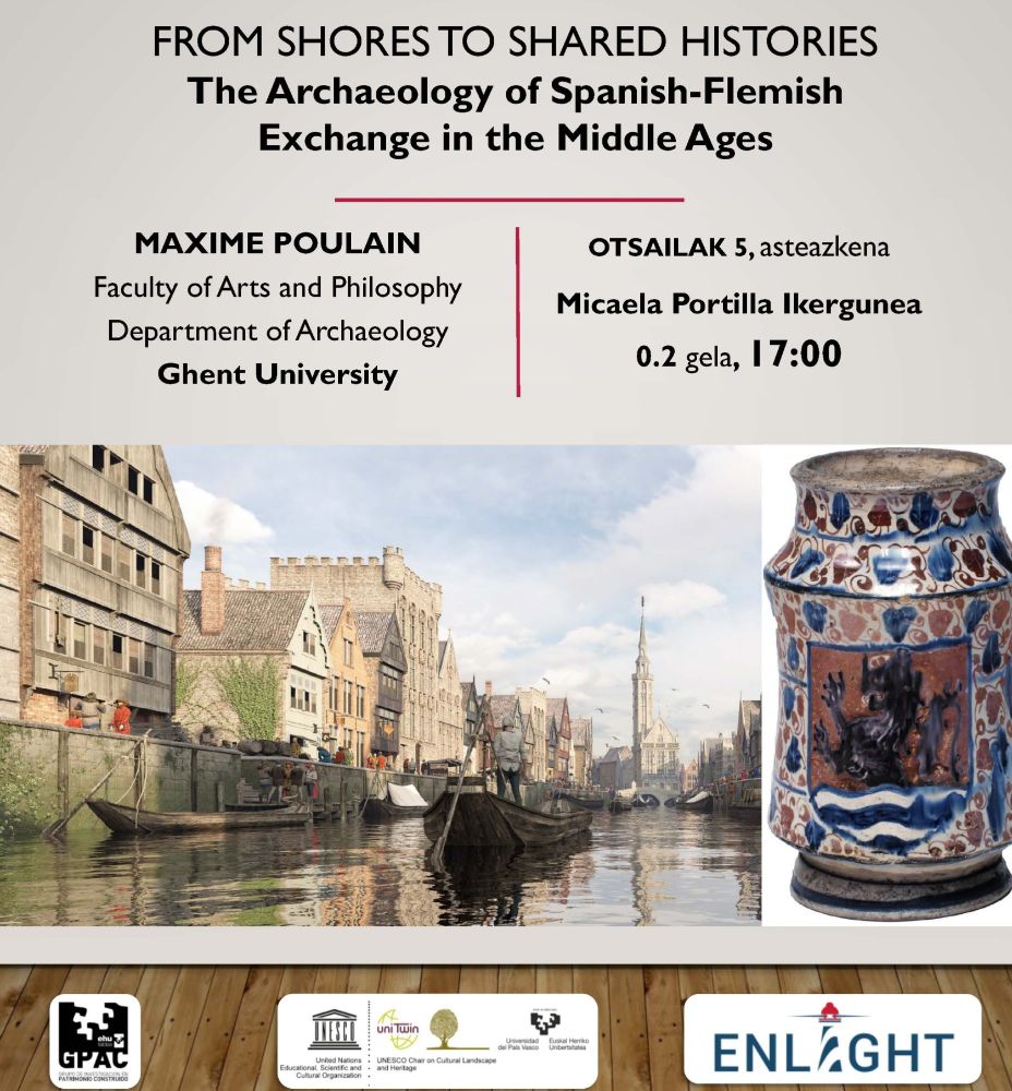 Invitation for my talk at the University of the Basque Country on the archaeology of Spanish-Flemish exchange.