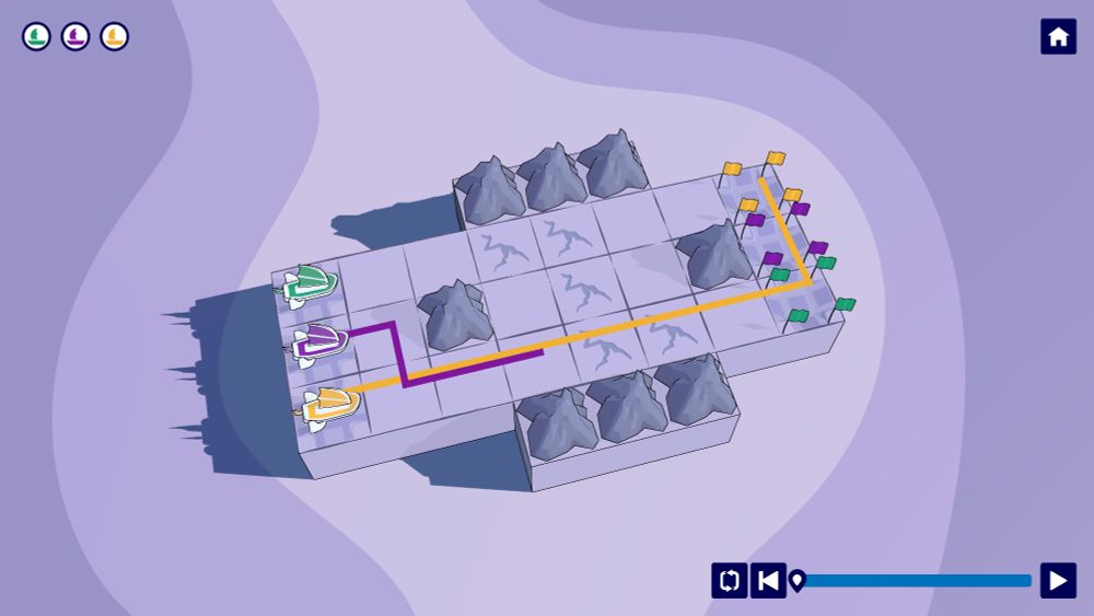 A level from the night biome which always has the dark mode colors. There are three ships in it and some breakaway tiles.