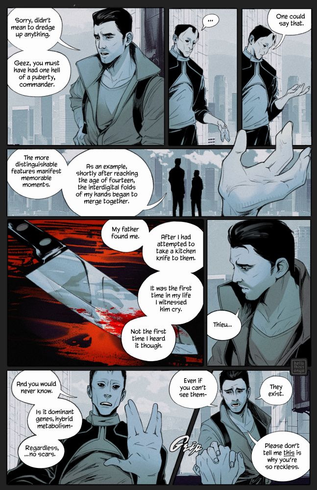 Shepard OC and Kaidan from mass effect discuss Shepard’s past