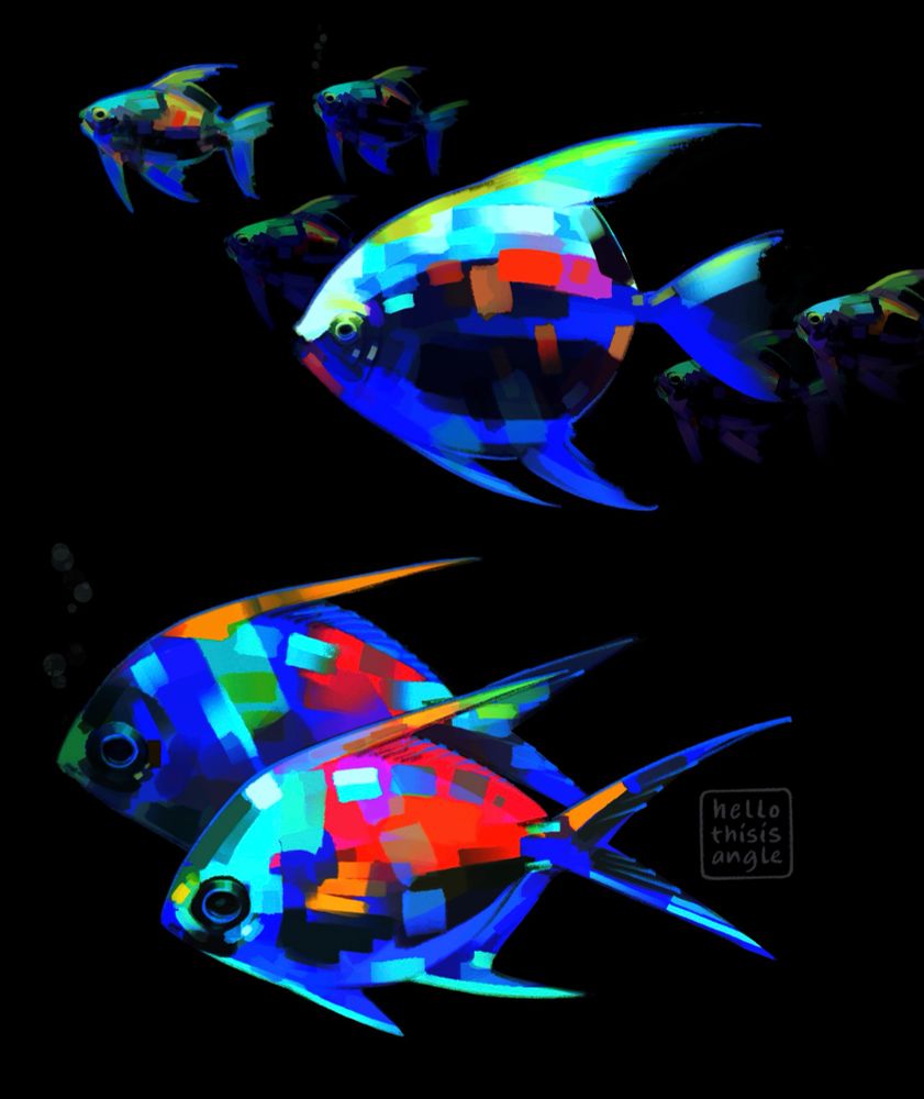 deep see colorful fish