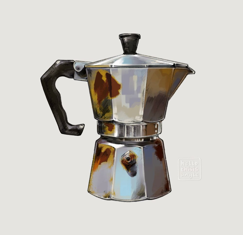 rusted espresso percolator 