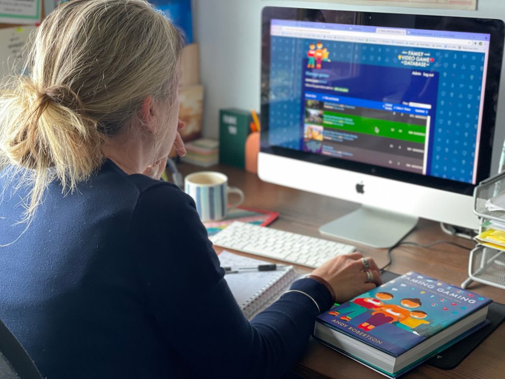 Mum updates the database with new games.