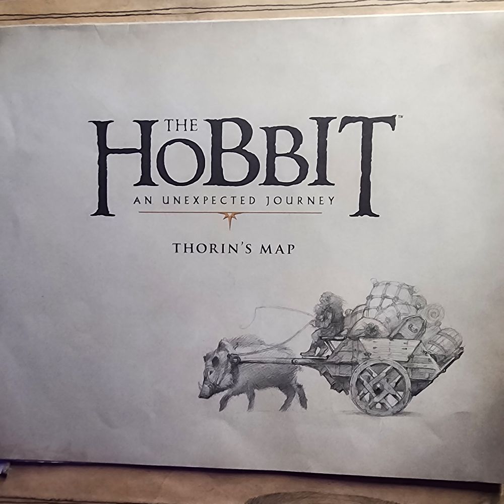 The very first thing you see is Thorin's map which... 
