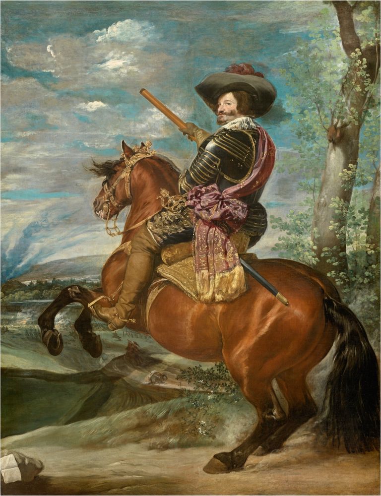 'Gaspar de Guzmán, conde-duque de Olivares, a caballo' de Diego Rodríguez de Silva y Velázquez