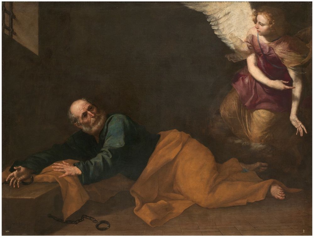 'San Pedro libertado por un ángel' de José de Ribera