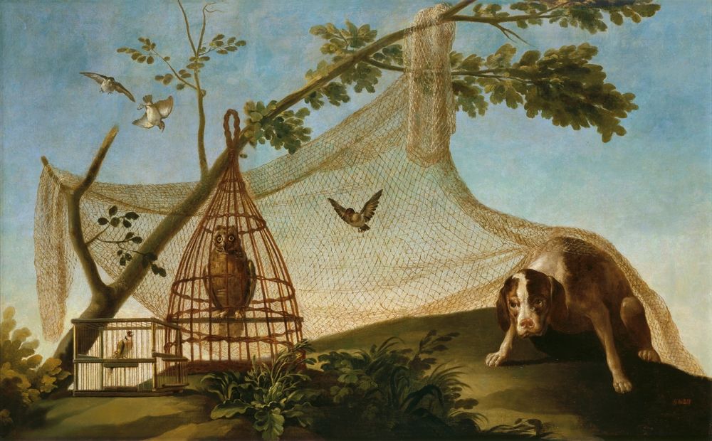 'Caza con reclamo' de Francisco de Goya y Lucientes