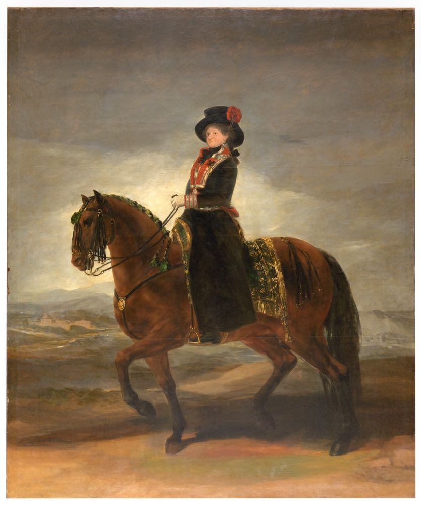 'La reina María Luisa a caballo' de Francisco de Goya y Lucientes