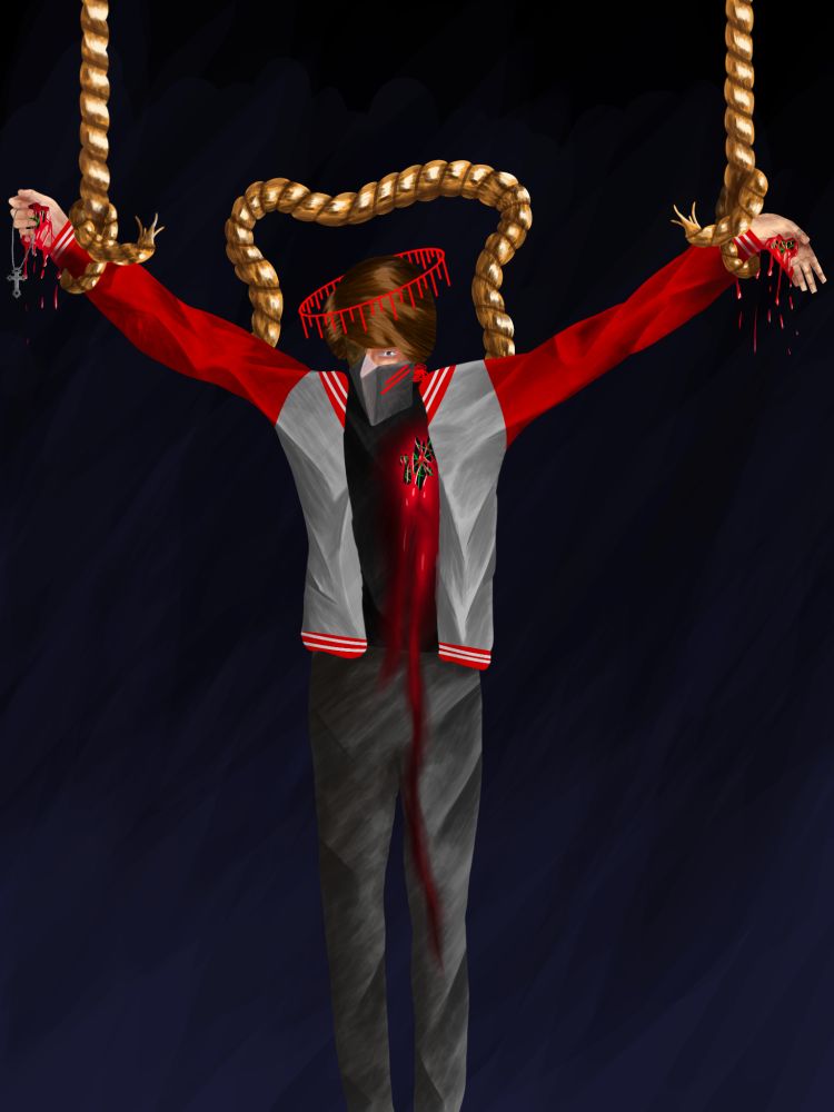 Genloss Ranboo being crucified