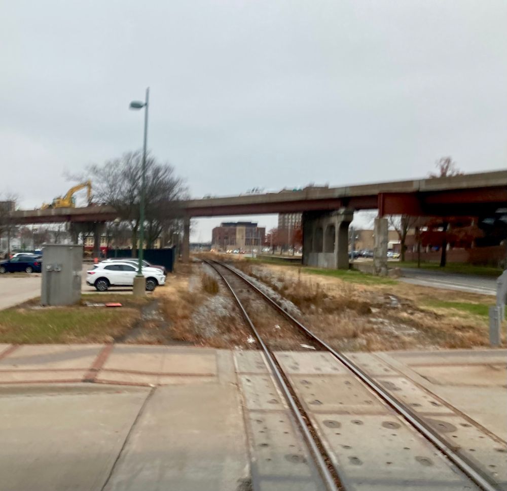 A railroad track in Moline.
