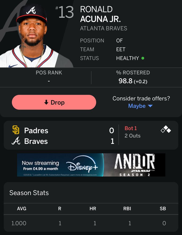 Ronald just homered