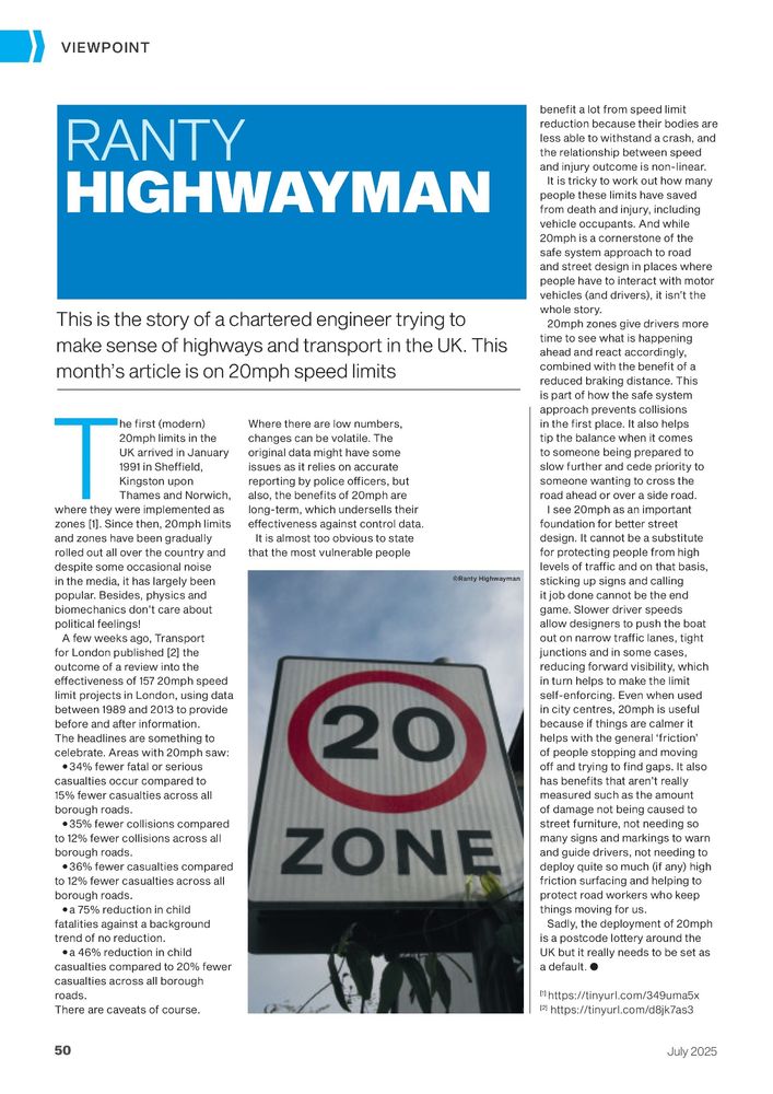 My article with a 20mph Zone traffic sign as the image. Do let me know if I can help with a plain text version.