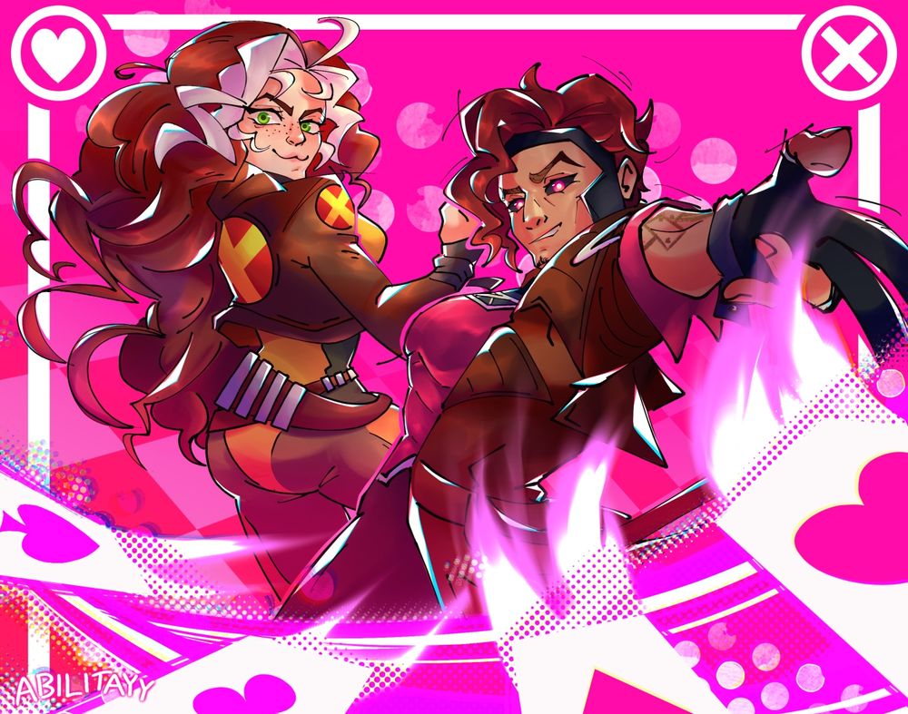 art of rogue and gambit from marvel rivals