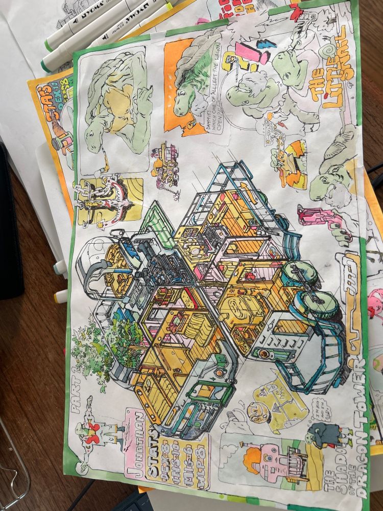 Isometric view of the interior of the Little Snail.