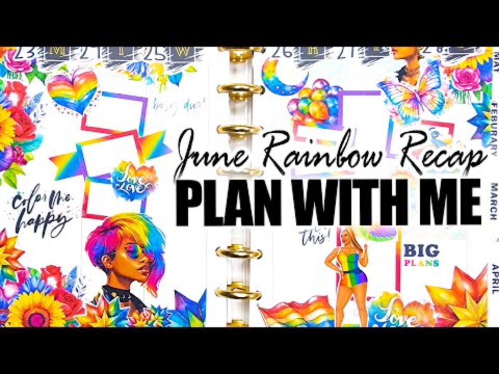 Easy Rainbow Spread Ideas for Any Planner – June Layouts Recap