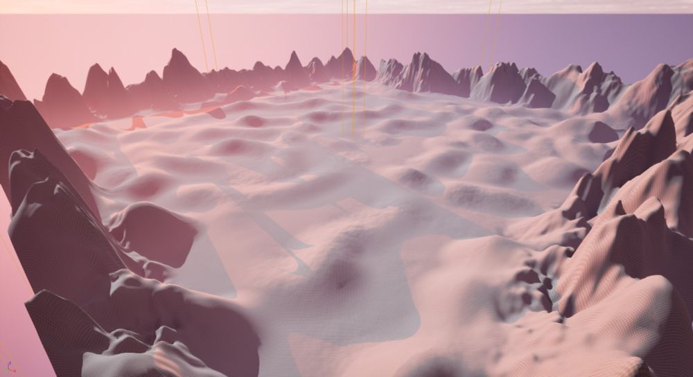 Top-down screenshot of world made in unreal