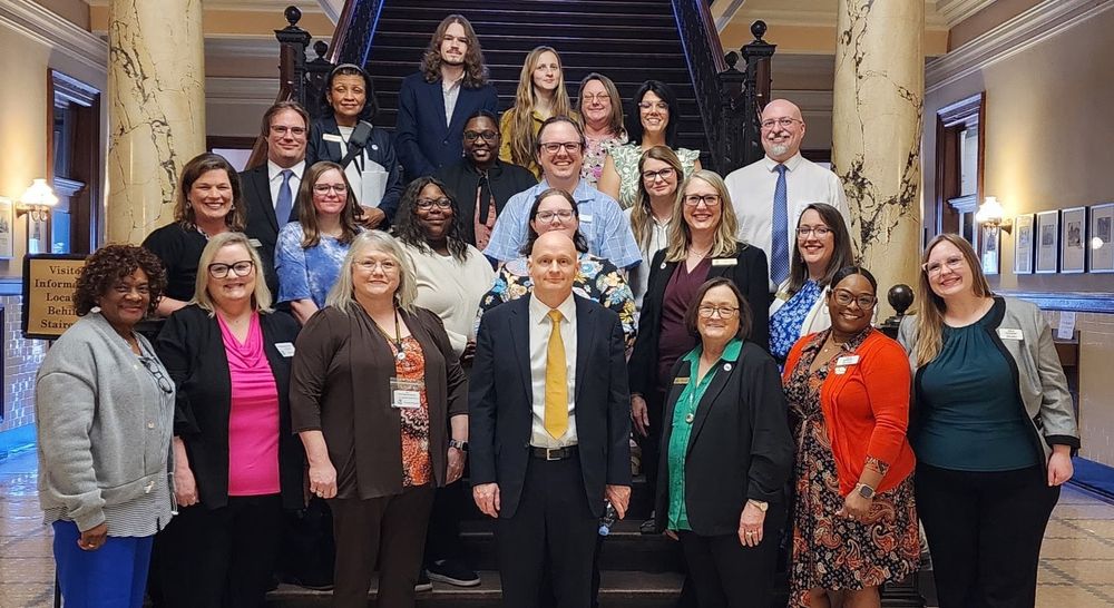Photo of librarians and library advocates at the Mississippi State Capitol for Legislative Day at the Capitol on Wednesday, March 12, 2025.