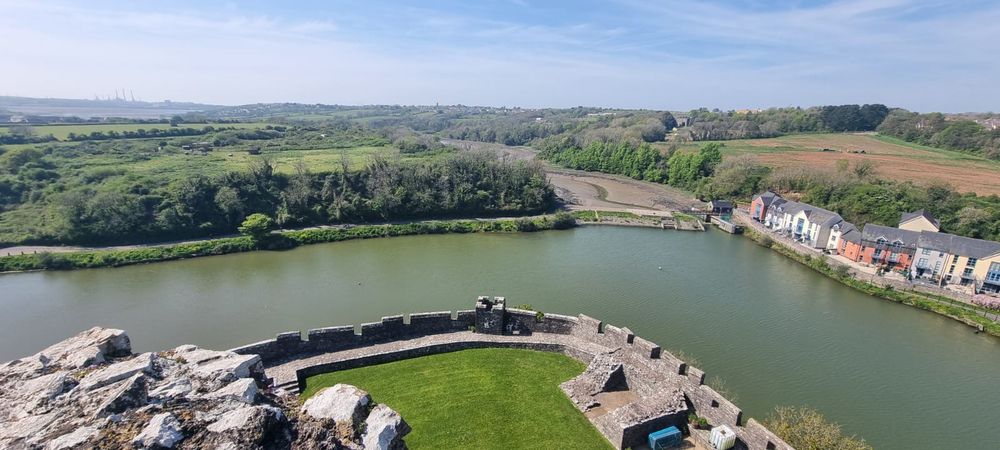 Moats around the first castle that we toured.