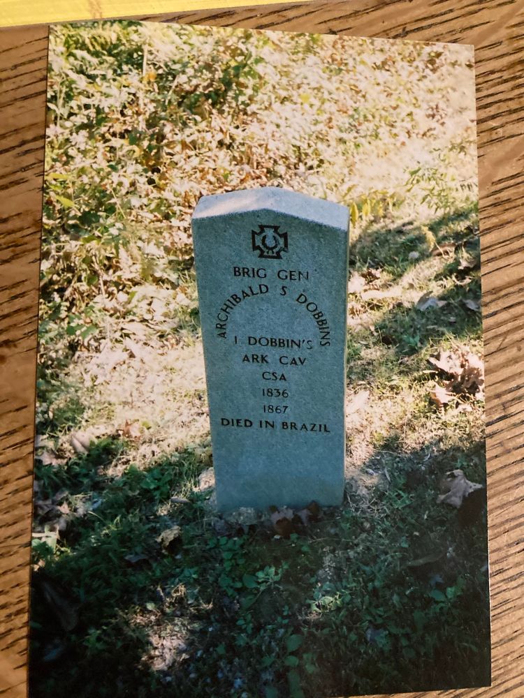 2005 photo of head stone for Archibald Dobbins, although he’s not buried there.
Photo by me.