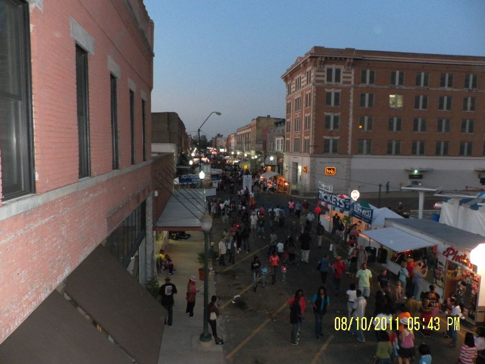 Helena’s Cherry Street crowded with people walking.
