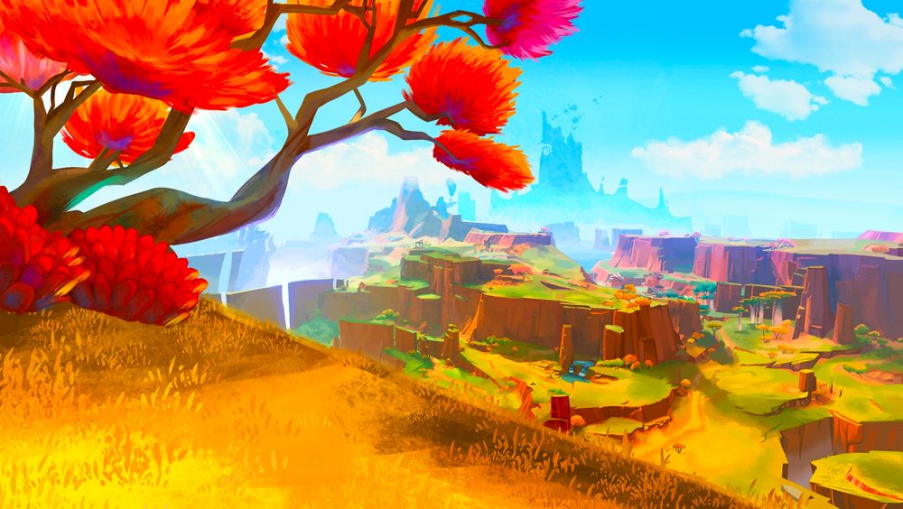 Painting of natlan scenery from Genshin impact