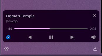 Music player controls at the bottom of the sidebar
It shows what tab is playing right now, too!