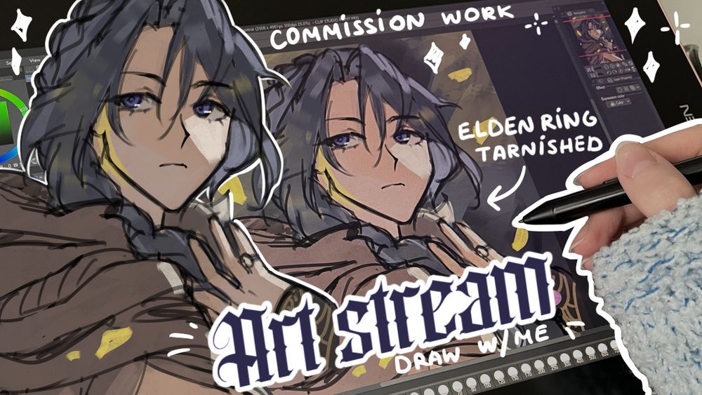 thumbnail for comfy art stream with final fantasy 14 ost