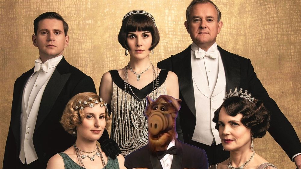 The Crawleys, with their long lost cousin, ALF.