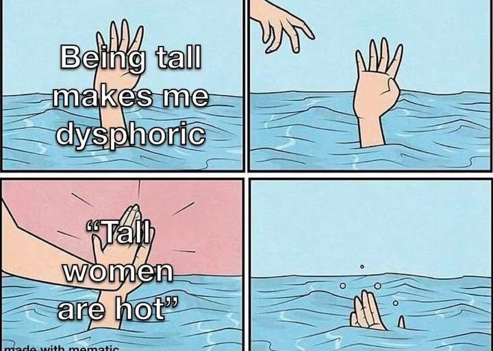 being tall makes me dysphoric

tall women are hot