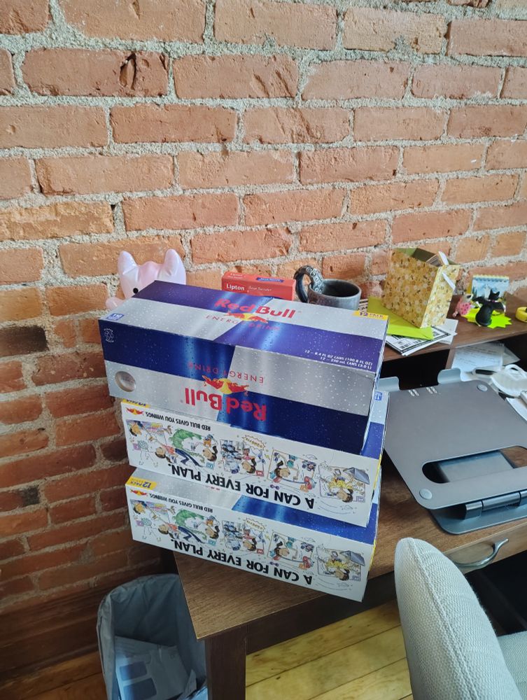Three cases of redbull 