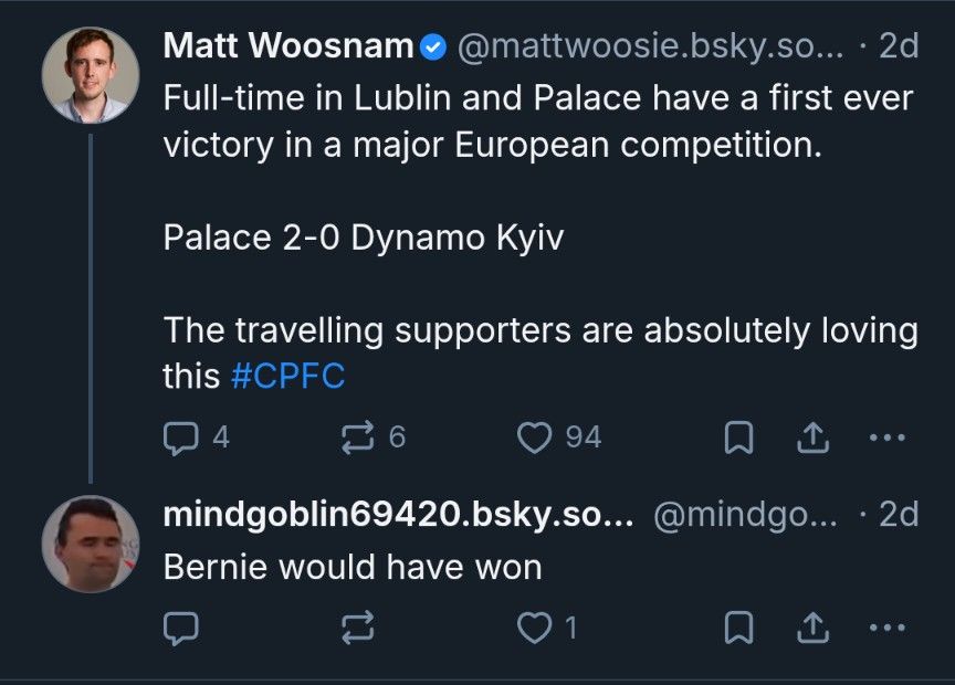 mindgoblin-sex position#-pot# w/Picture of Charles Smirk in random post, their response is: Bernie would have won.