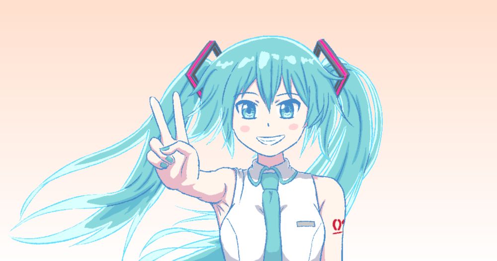 #VOCALOID ✌️MIKU - Hikik0m0rphのイラスト - pixiv