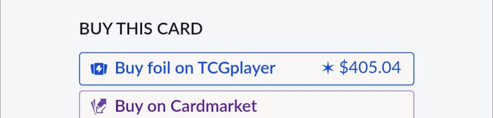 A screenshot from a website saying "Buy Foil $405.04" which is the card Robin pulled