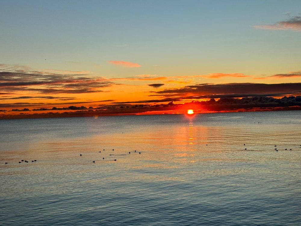 The sunrise over Lake Ontario 