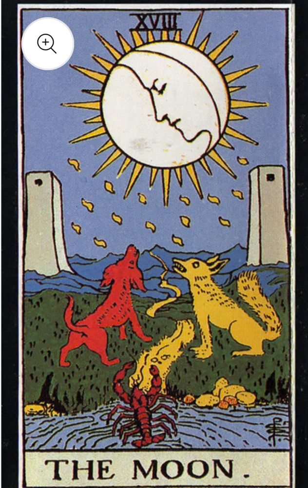 The moon tarot card