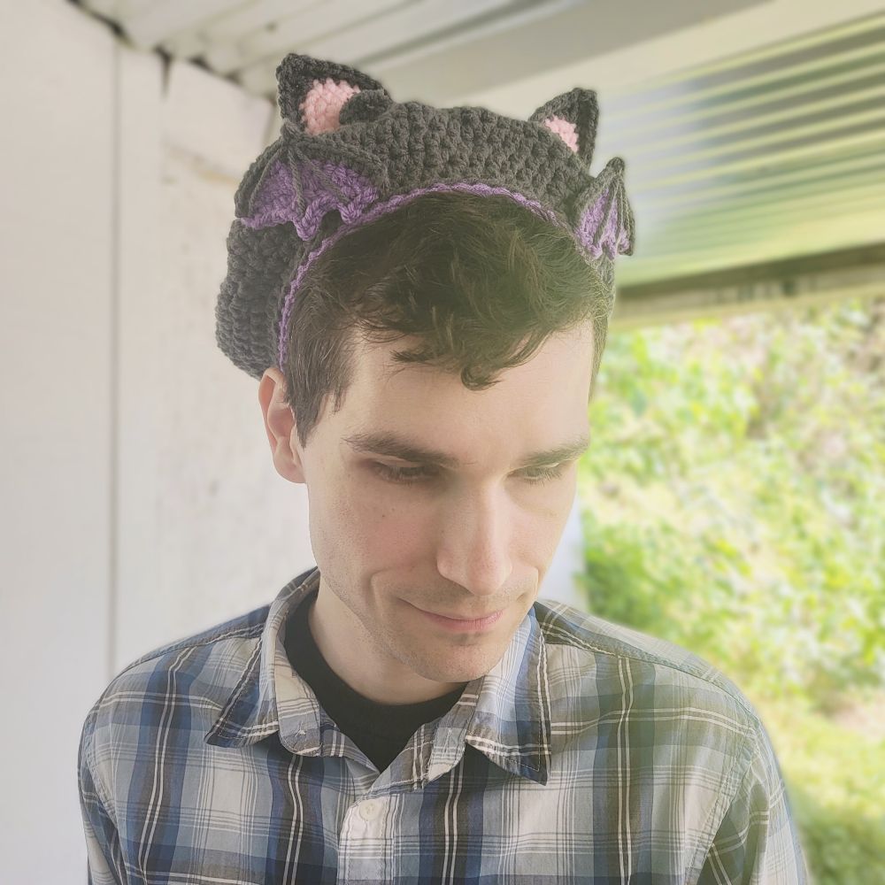 crochet bat beret