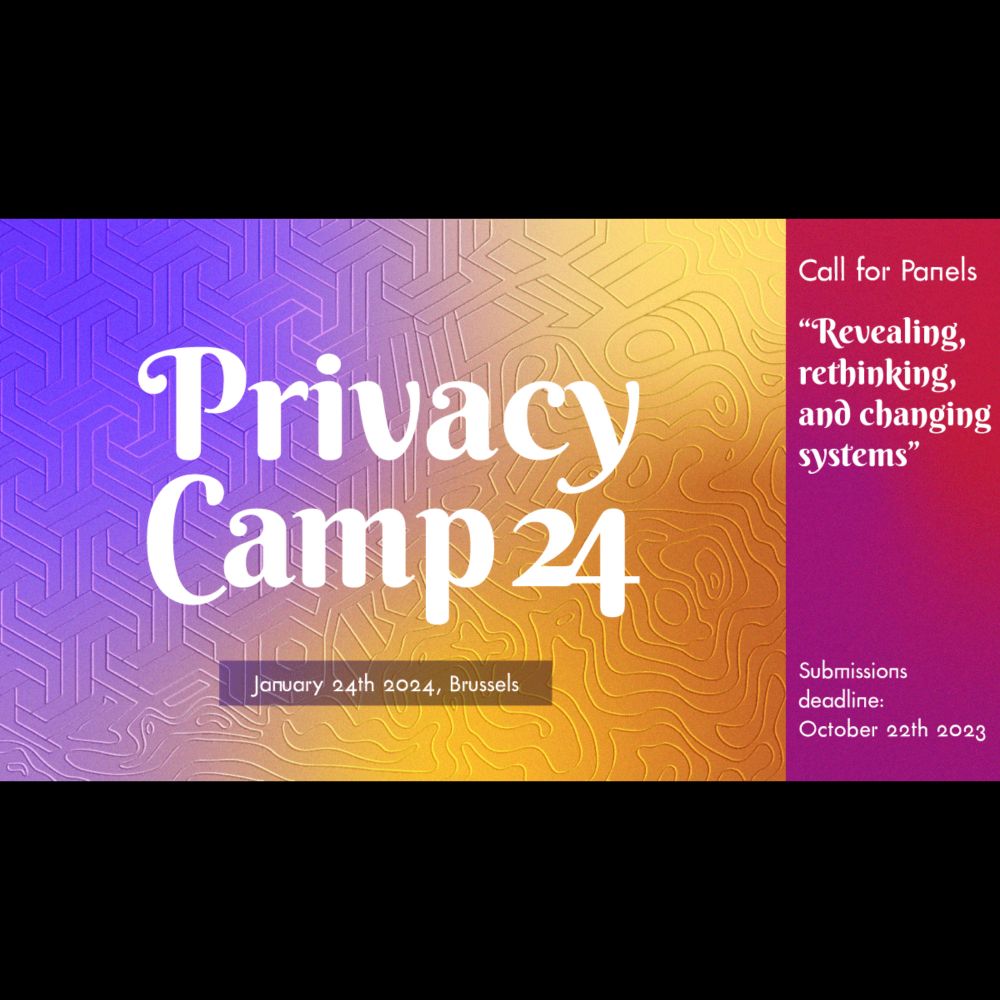 #PrivacyCamp24: Call for Panels