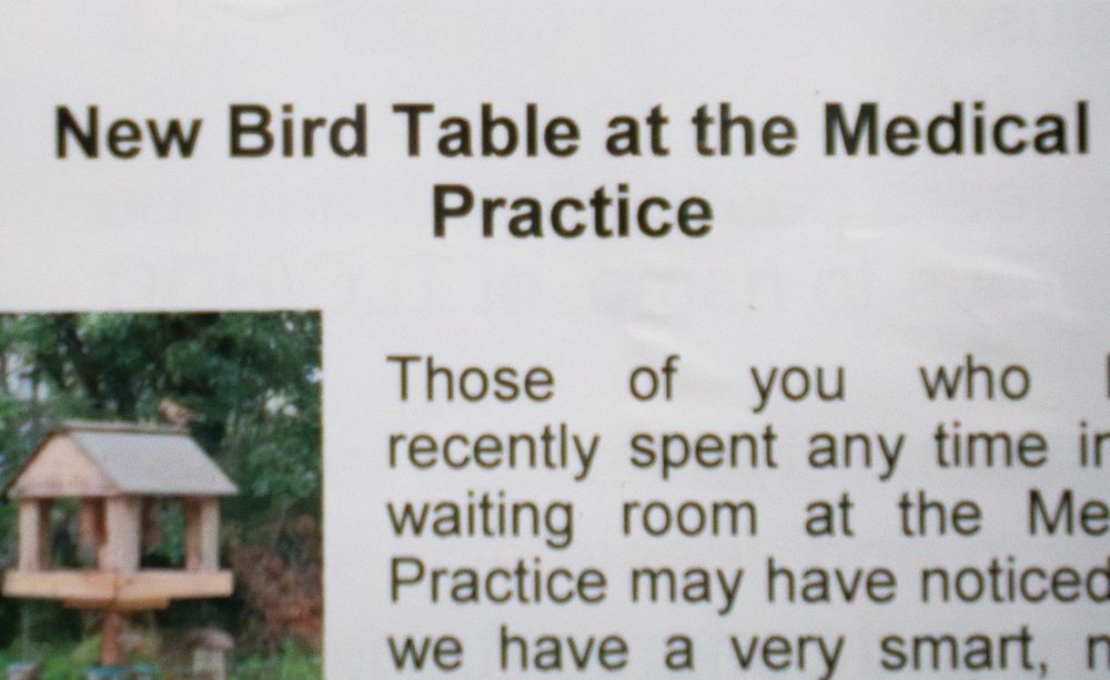 New bird table info.